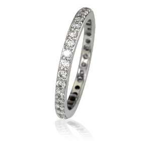  Matching Diamond Wedding Band, flat, full eternity 0.75CT 