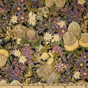  44 Wide Under The Australian Sun Botanical Jewel Fabric 