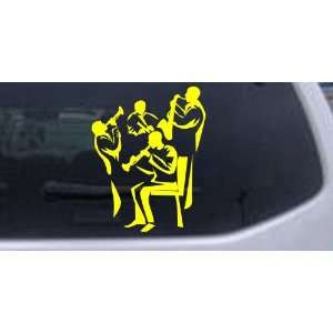  Band Playing Line Art Music Car Window Wall Laptop Decal 