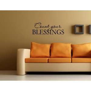  Vinyl wall quotes Count your blessings 2 