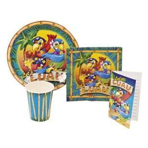  ~ 40 Piece ~ Luau Party Pack ~ Paper Tableware and Invitations 