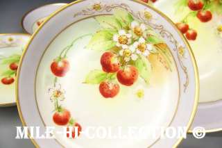 ROSENTHAL HPAINTED STRAWBERRIES BERRY SET F. WALTERS  