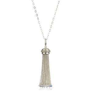  Charmed Circle Sterling Silver Tassel Charmed Pendant 