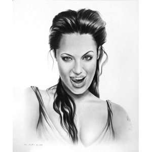  Angelina Jolie Charcoal Portrait