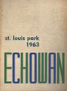 High School Yearbook St Louis Park Minnesota MN Echowan 1963  