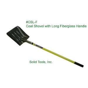 Steel Coal Shovel with Long Fiberglass Handle Patio, Lawn 
