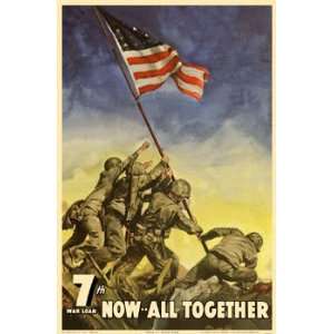 Iwo Jima (7th War Loan Now All Together) Military Poster  