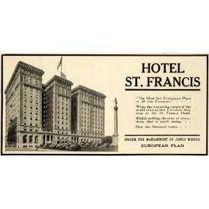  1915 Ad Westin Hotel St. Francis San Francisco Celebrity 
