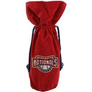   MLB Washington Nationals Red Velvet Wine Bottle Bag