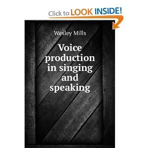  Voice production in singing and speaking Wesley Mills 