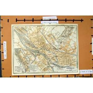  Map 1914 Germany Street Plan Bremen Bremerhaven