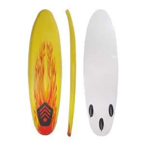  New 6 Yellow Fire Foamie Foam Core Surfboard Wave Skim 