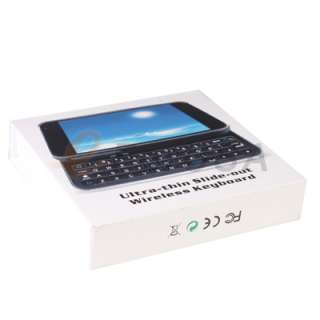 Ultra Thin Slide out Wireless Bluetooth Keyboard Case/Cover for iPhone 
