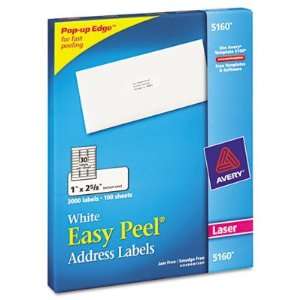  Avery Easy Peel Laser Address Labels AVE5160 Office 