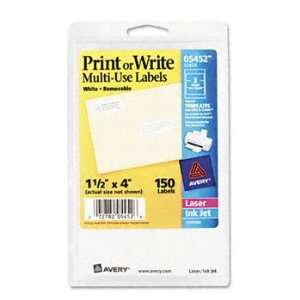  Avery 05452   Print or Write Removable Multi Use Labels, 1 1/2 x 4 