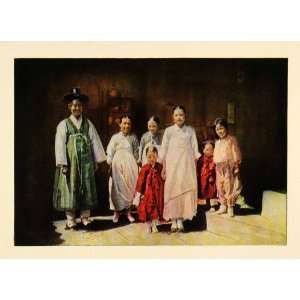  1903 Print Pak Kee Ho Family Korean Traditional Costumes 