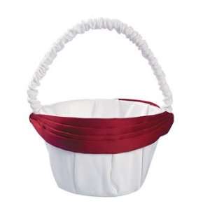   Wedding Basket With Red Bow   Party Decorations & Pails & Baskets