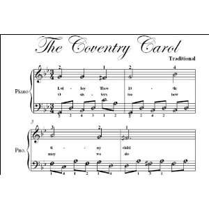    Coventry Carol Easy Piano Sheet Music Christmas Carol Books