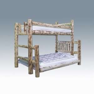  Montana Twin over Full Log Bunk Bed