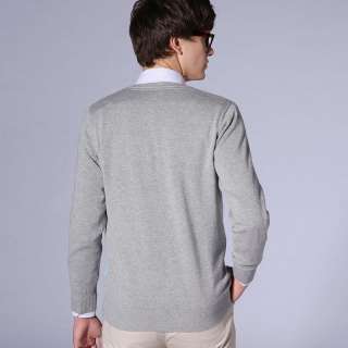 Vancl Mens Sweaters Mens 100% Cotton Argyle Pattern V Neck Sweater 4 