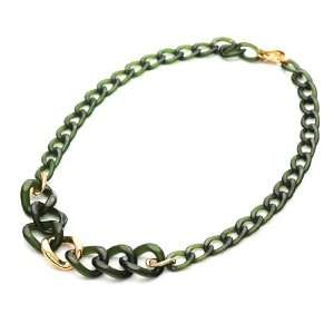  [Aznavour] Lovely & Cute Chain Necklace / Khaki. Jewelry