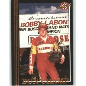  1992 Maxx Black Racing Card # 91 Bobby Labonte BGN Champ 
