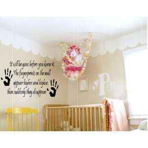   It Will Be Gone Before You Know It   Nursery Wall Quote   Love Baby