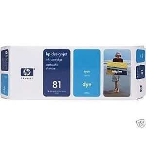  HP 81 Cyan C4931A 680ML DesignJet 5000 5500 Dye Ink, 90 