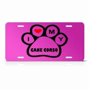 Cane Corso Dog Dogs Pink Novelty Animal Metal License Plate Wall Sign 