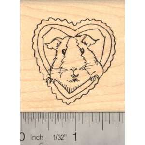 Guinea Pig Valentine Rubber Stamp
