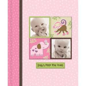   Baby Girl   Babys First Five Years Keepsake Record Book with Storage