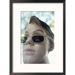 Mannequin Head Wearing Sunglasses Collections Framed Photographic 