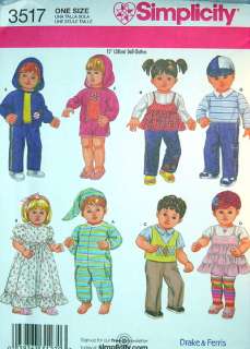 15 Bitty Baby TWIN BOY GIRL Toddler Doll SEWING PATTERN American Girl 