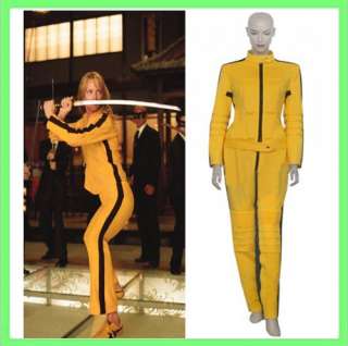   Kill Bill The Bride Yellow Sports Cosplay Costume Jumpsuit Sexy  