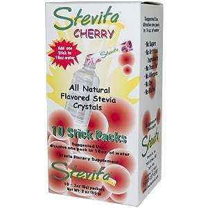  Stevia Crystals, Cherry Flavored, 10 Sticks Packs (6g .2 