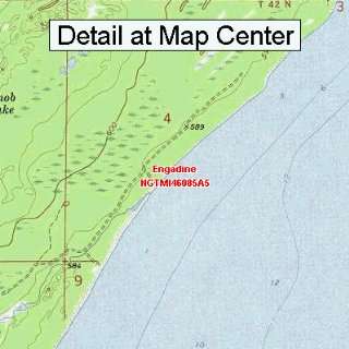  USGS Topographic Quadrangle Map   Engadine, Michigan 