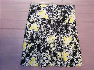ASHLEY STEWART Black & Yellow STRETCH Skirt, 22  