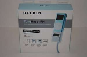 Belkin Tune Base FM Transmitter for Ipod Nano and Mini White  