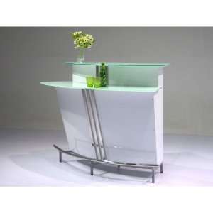  White Gloss Arched Contemporary Bar Unit