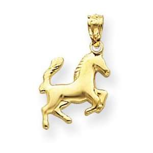   IceCarats Designer Jewelry Gift 14K Trotting Horse Pendant Jewelry