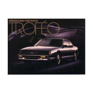  1987 OLDSMOBILE TORONADO TROFEO Post Card Automotive