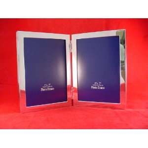 5x7 Double Vertical   SILVER Picture Frame   (NEW)