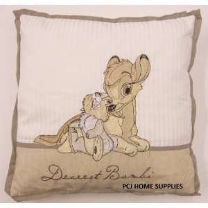 BAMBI THUMPER EMBROIDERED FILLED CUSHION OFFICIAL LICENSED WALT DISNEY 