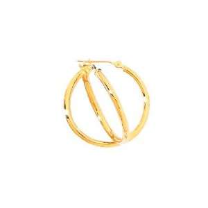  14K Yellow Gold Hoop Earrings Katarina Jewelry