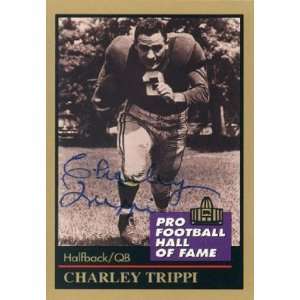  Charlie Trippi Autographed 1991 ENOR Pro Football HOF Card 