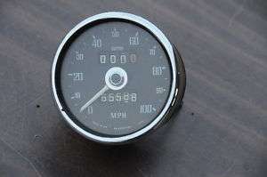MG MIDGET SPEEDOMETER, CABLE DRIVEN with 65588 MILES  