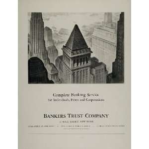  1938 Ad Bankers Trust Building Roof 16 Wall Street NYC 