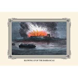  Blowing Up the Barrancas 12x18 Giclee on canvas