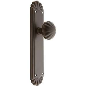  Trenton Door Set With Fluted Brass Knobs Privacy in Oil 