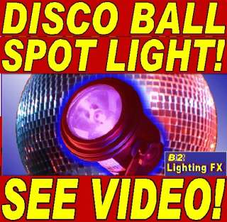 Mirror Disco Ball PIN SPOT LIGHT Lighting an COLOR LENS  
